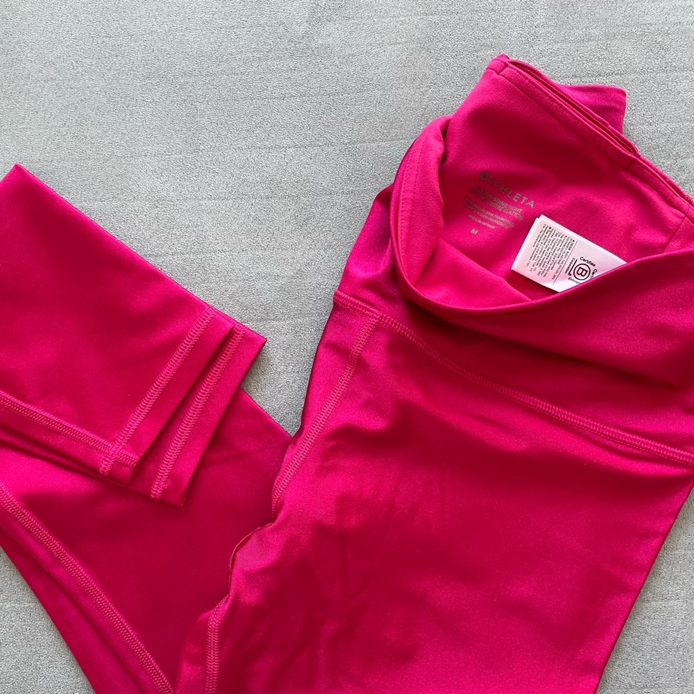 Athleta Elation shine tight leggings, size medium